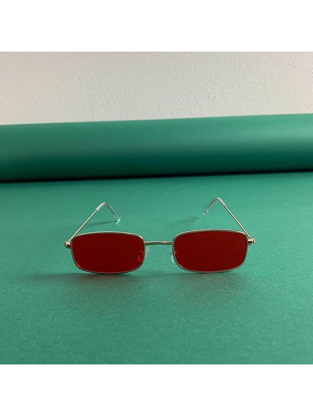 Cyber Y2k 90s 2000s vintage unique slim style gold trim sunglasses. Gold trim - Picture 2 of 7